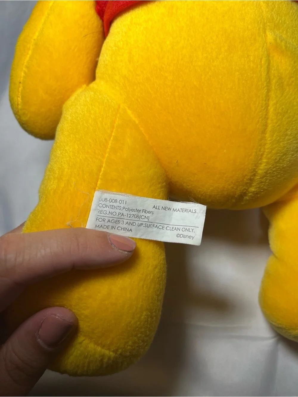 Sega Disney Winnie the‎ Pooh Plush Red Shirt Prize Redemption Rare Bear Toy